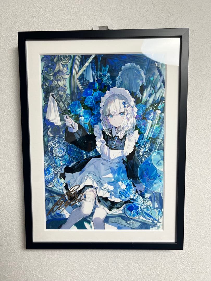 藤ちょこ 直筆サイン メイドと青透館 ジークレー 複製原画　A4