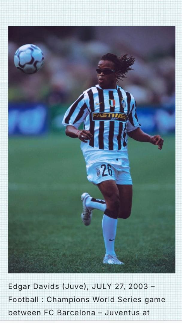 エドガー・ダービッツ　直筆サインユニフォーム　Juventus2003-2004