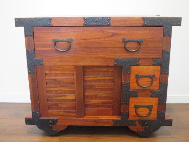 逸品　美品　船箪笥　車箪笥　欅材　車輪　和箪笥　箪笥　和家具　購入金額：23万円