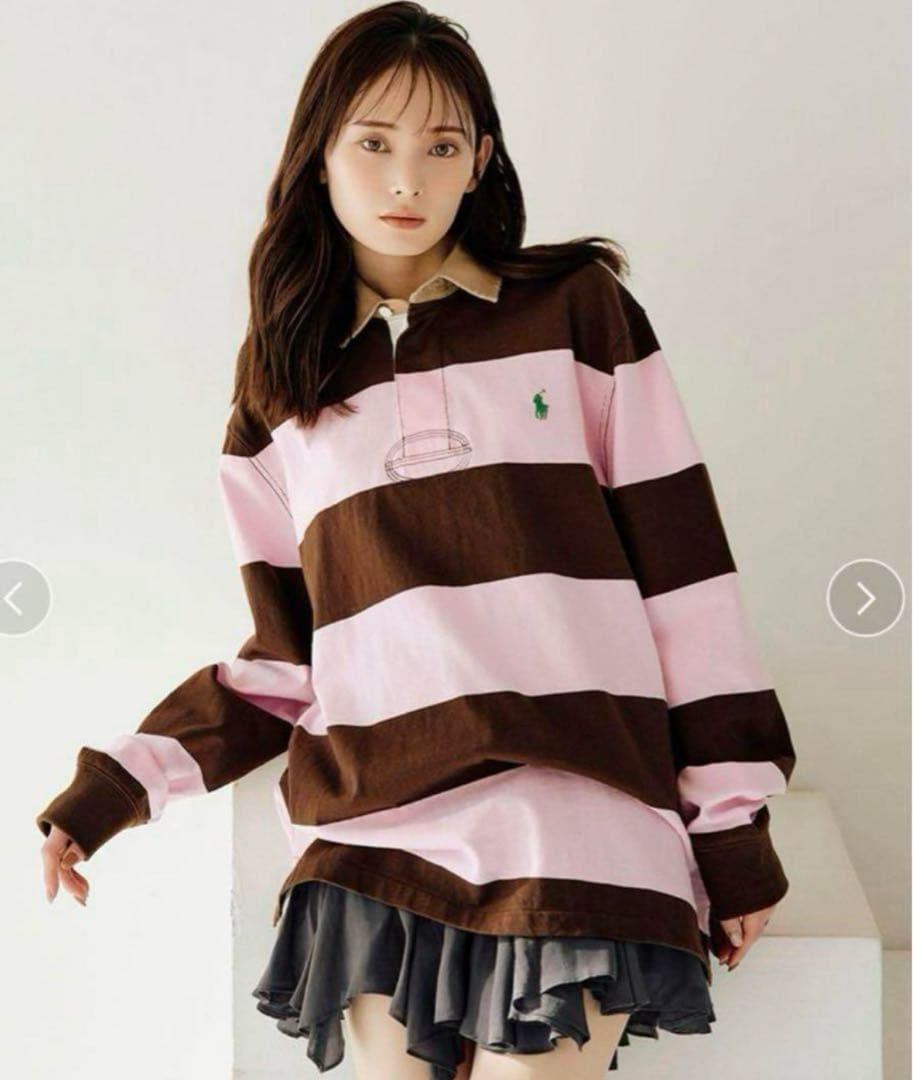 SNIDEL スナイデル　ラルフローレン　ラグビーシャツ