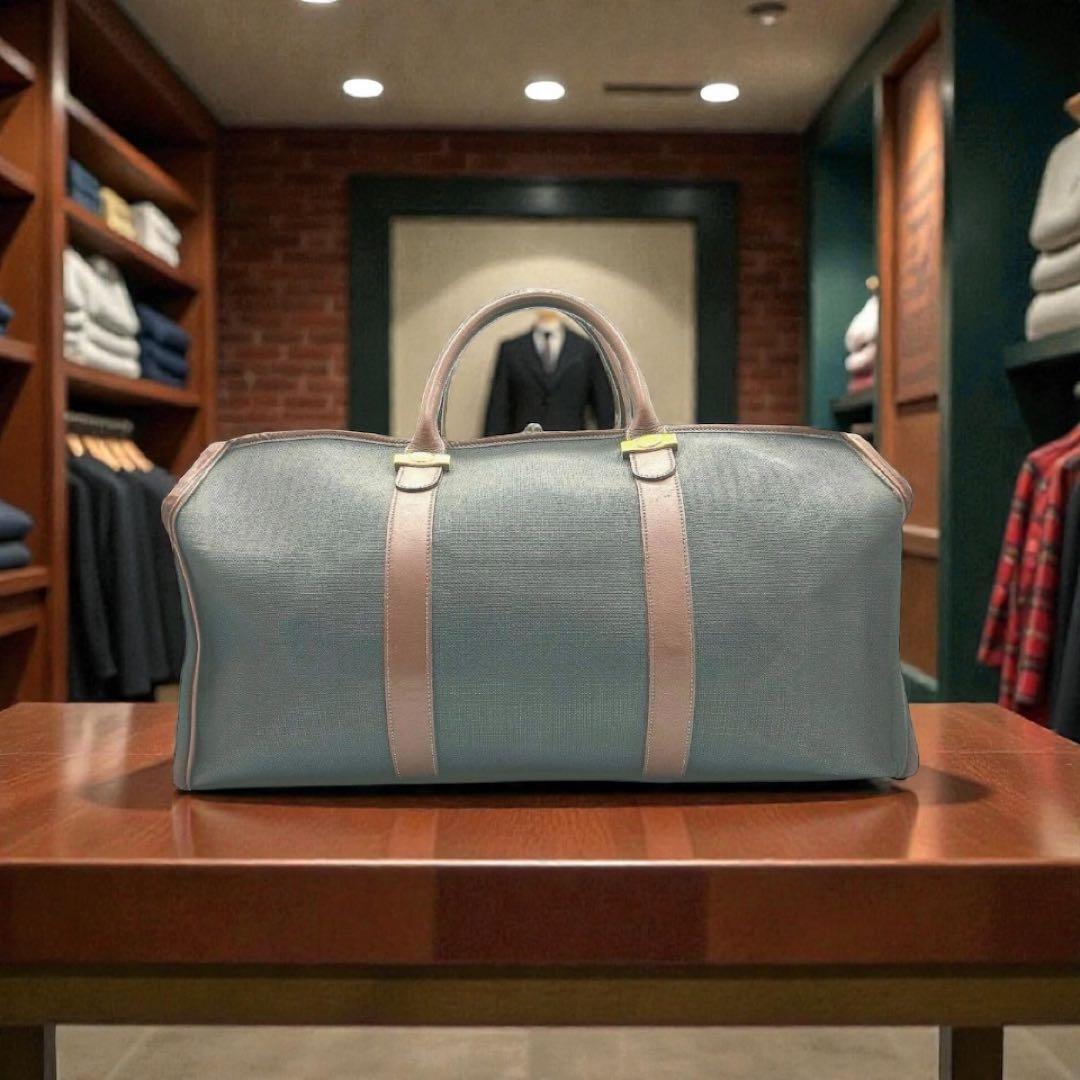 dunhill PVC×レザーボストンバッグ 大容量旅行 50cm英国クラシック