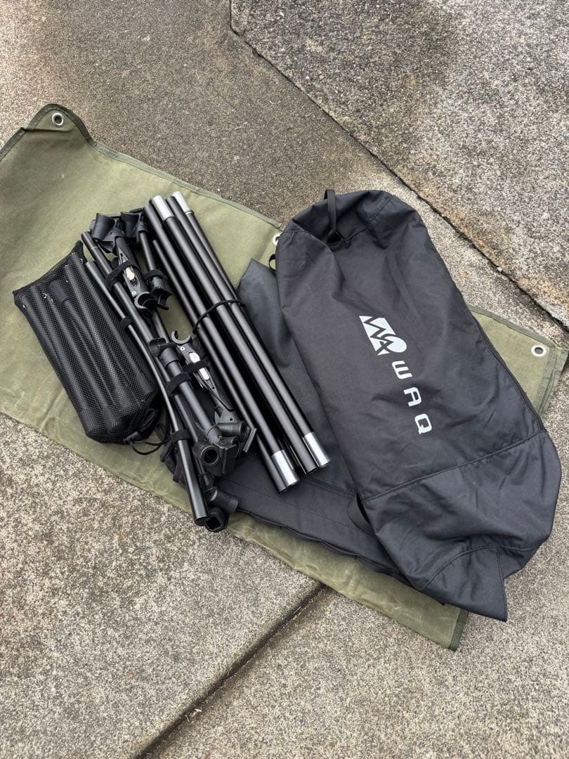 WAQ 2WAYフォールディングコット　ブラック　600D①