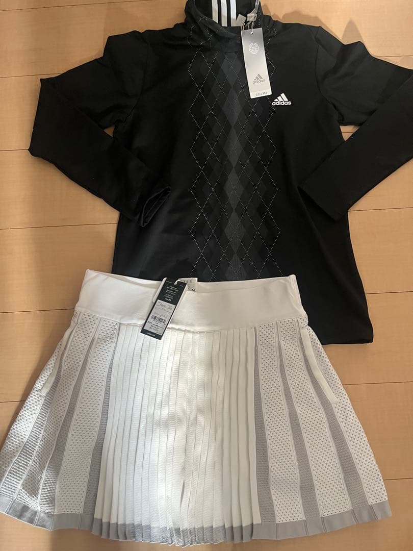 新品　アディダスゴルフ　モックネック　フレアースカート　　セットアップ　XL L
