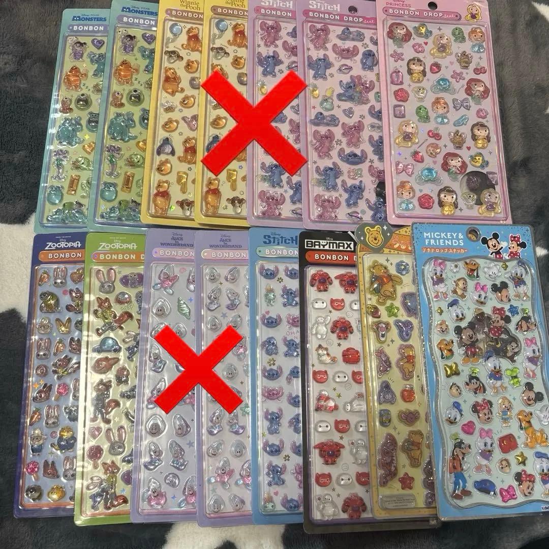 ボンボンドロップシール ディズニー プチドロップ うるちゅる色々セット