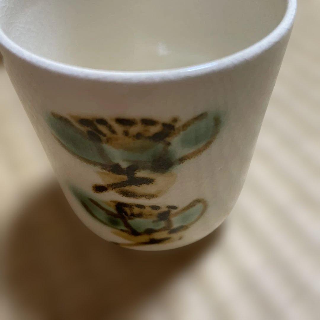 富本憲吉　湯呑み２個　梅竹　人間国宝