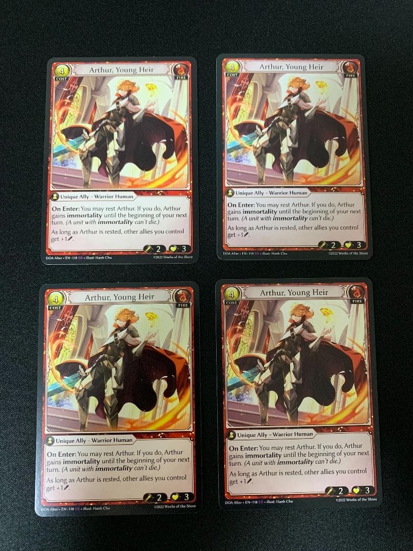 Arthur, Young Heir NF 4枚セット