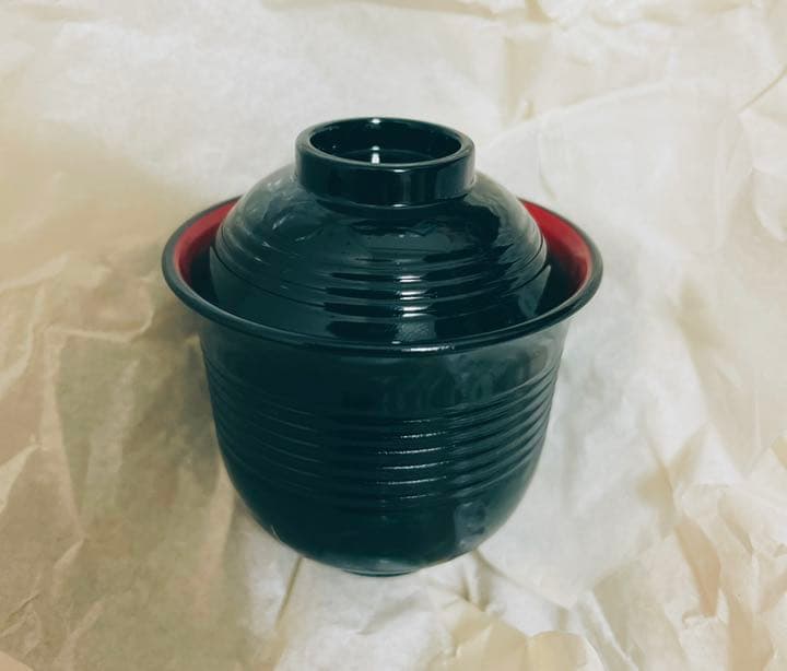 【新品未使用】漆塗り、5客セットの小吸物椀