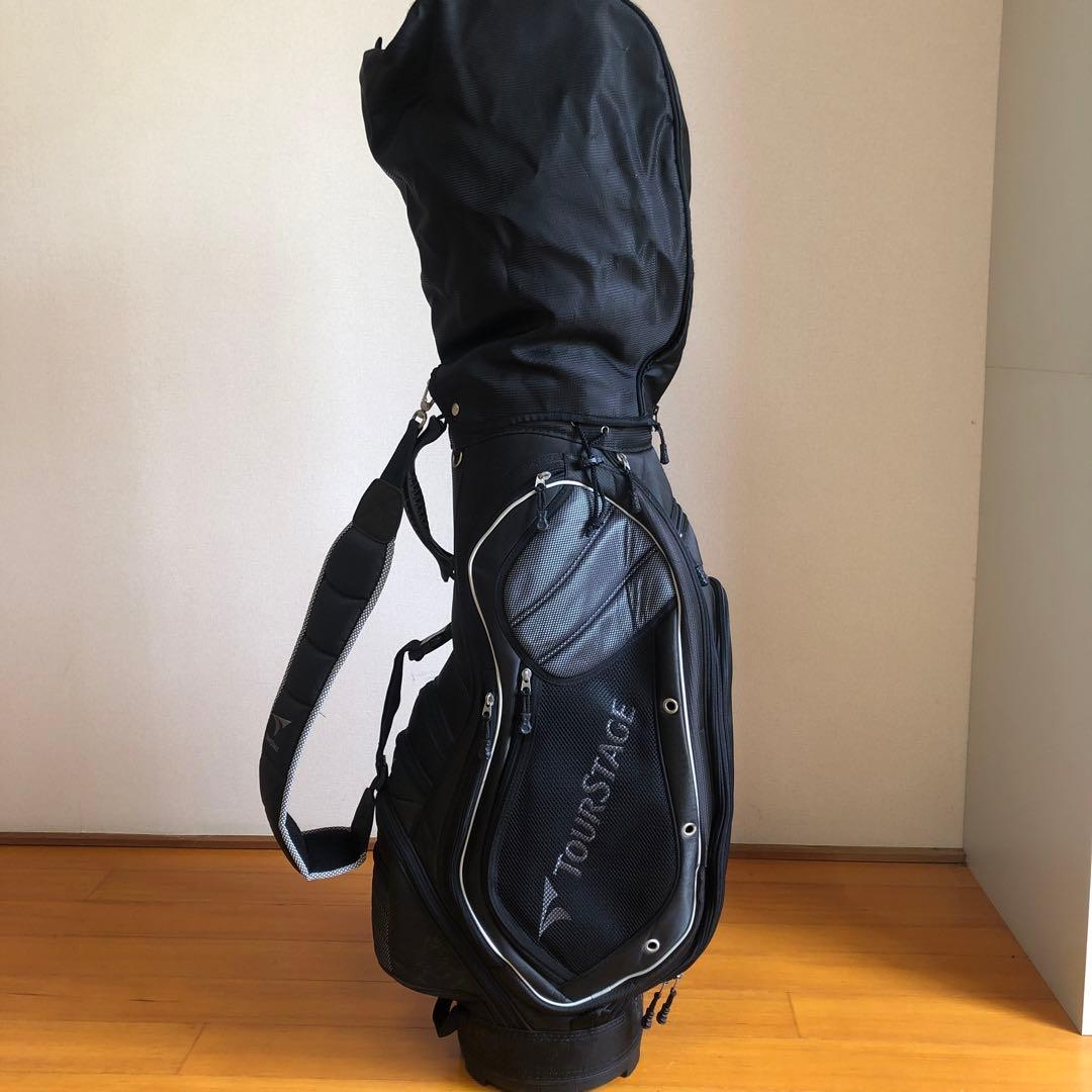 ツアーステージ TOURSTAGE キャディバッグ ブラック フード付き