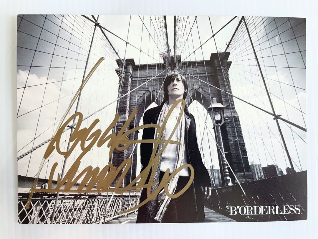 氷室京介　直筆サイン　ポストカード形　BORDERLESS 限定レア