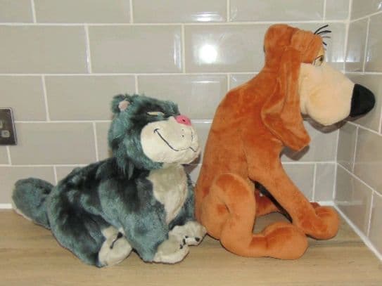 ディズニー【シンデレラ】ぬいぐるみ　ルシファー(16\")&ブルーノ(17\")