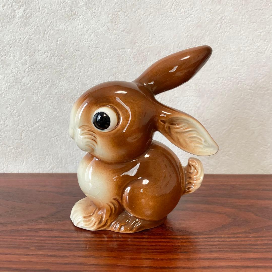 うさぎ　ゲーベル　陶器　レトロ　フィギュリン　置物　ドイツ　ヴィンテージ