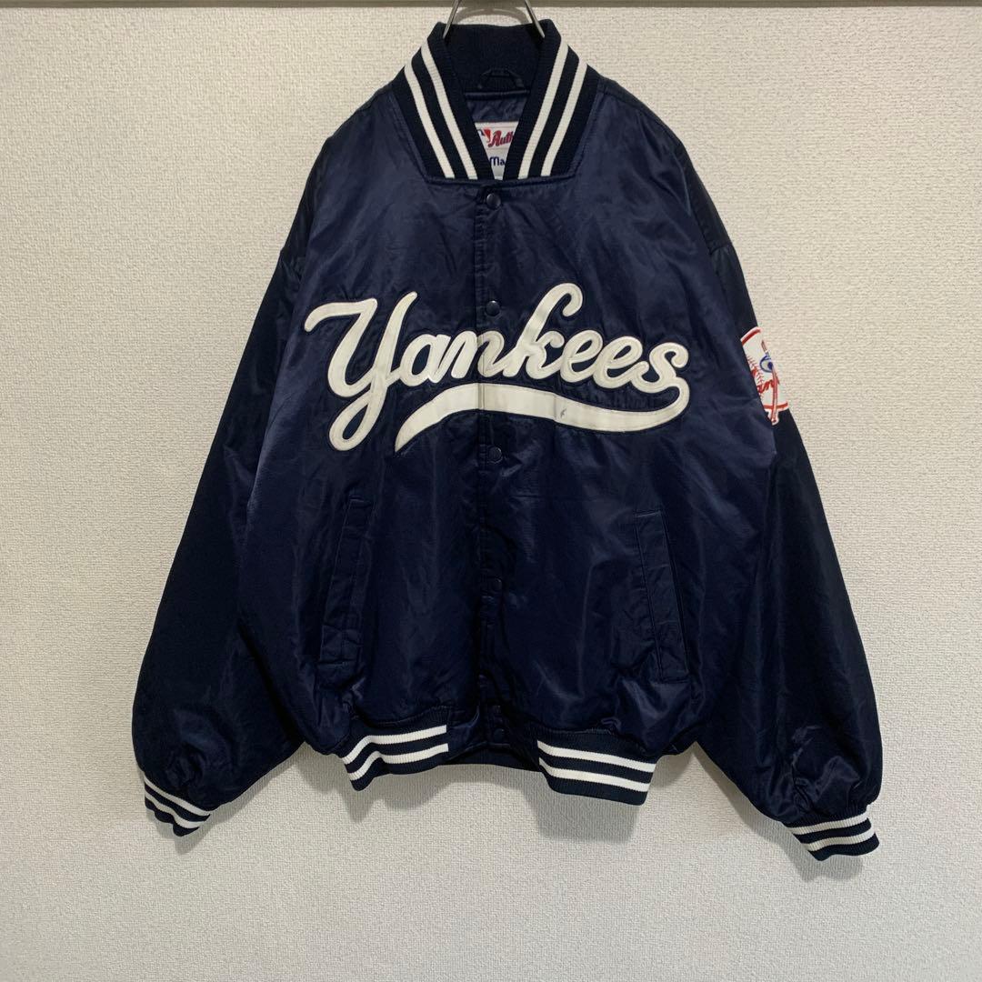 Yankees スタジャン　ナイロン　ヤンキース　サイズL