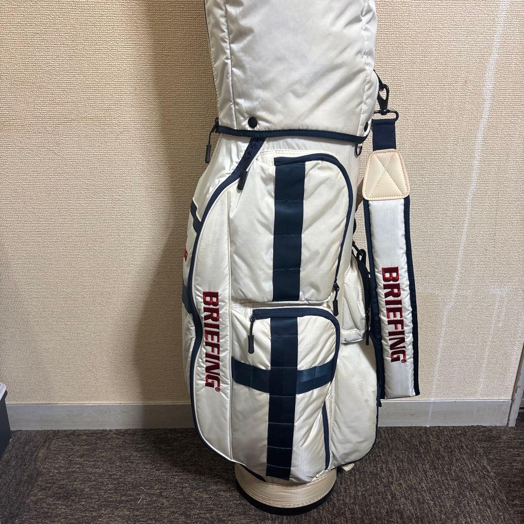 BRIEFING キャディバッグ ホワイト/ネイビー