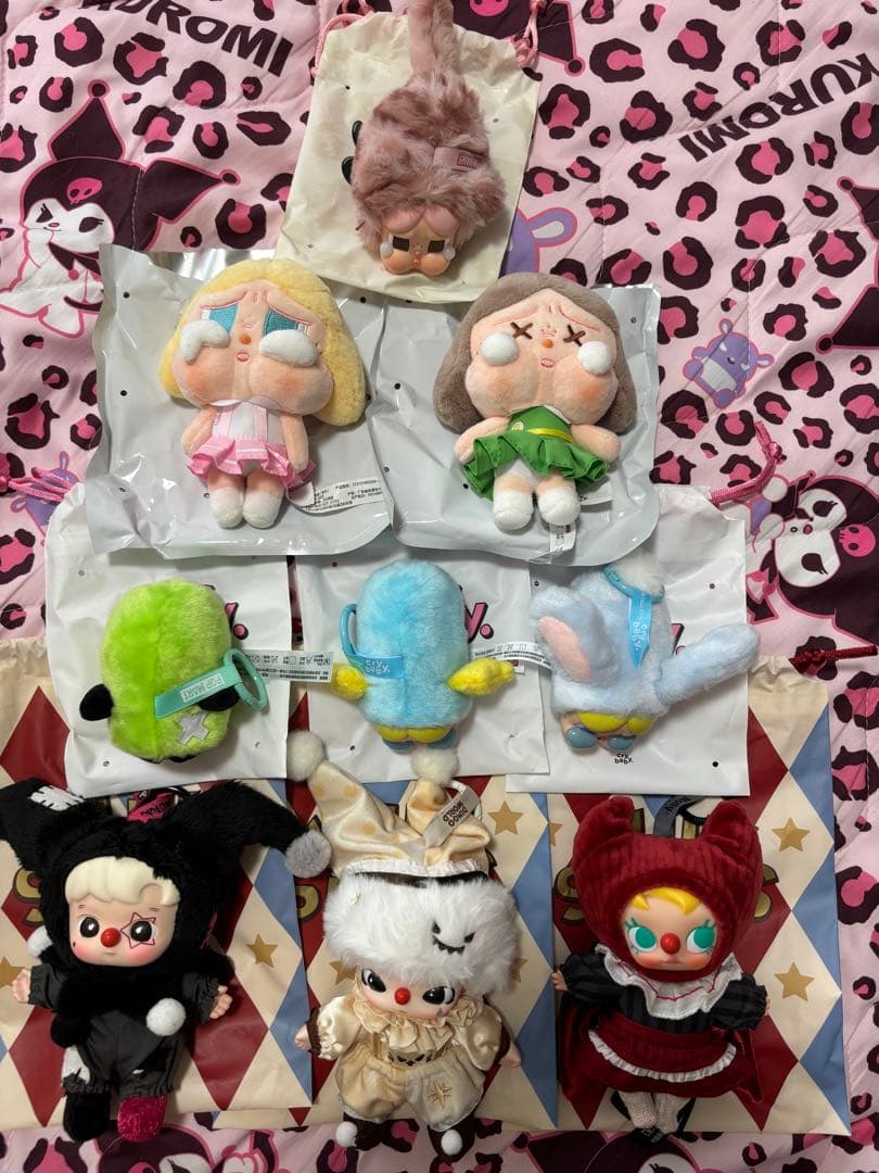 ポップマートCRY BABY クライベビー人気6点ぬいぐるみキーホルダーセット
