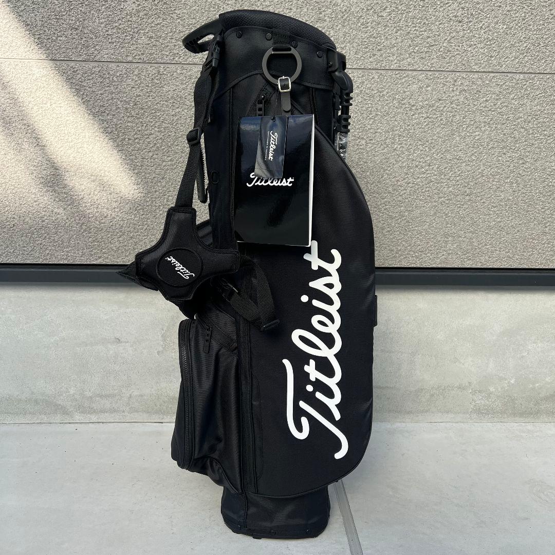 TITLEIST タイトリスト　キャディバッグ 未使用　ブラック　ナイロン　黒