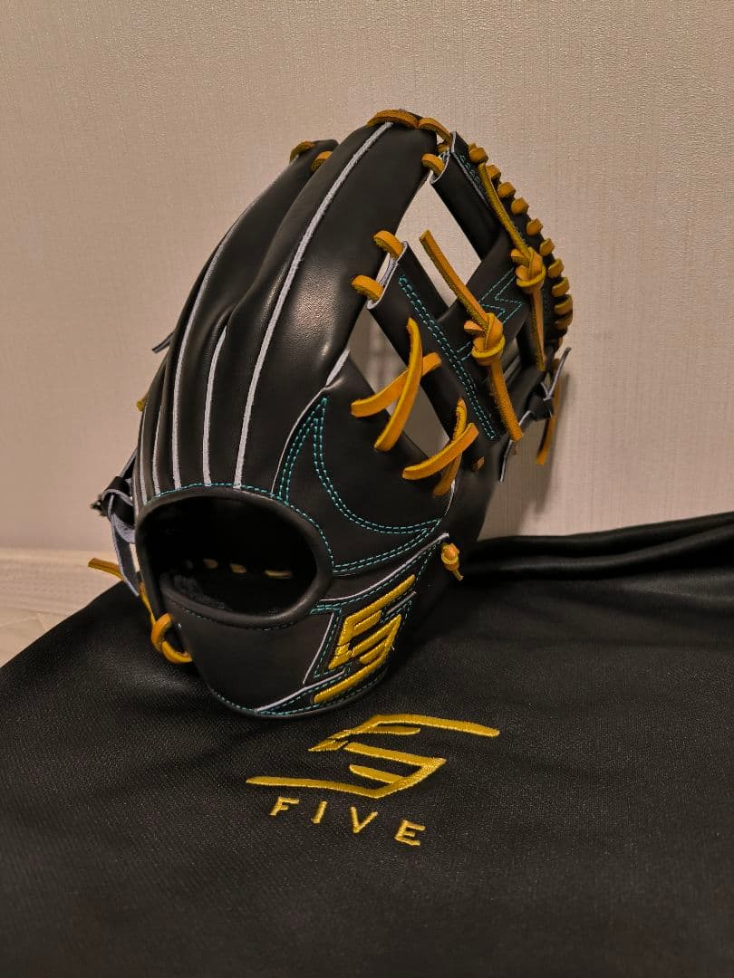 【新品未使用】ファイブ FIVE F601 硬式 内野手用 グラブ グラブ袋付