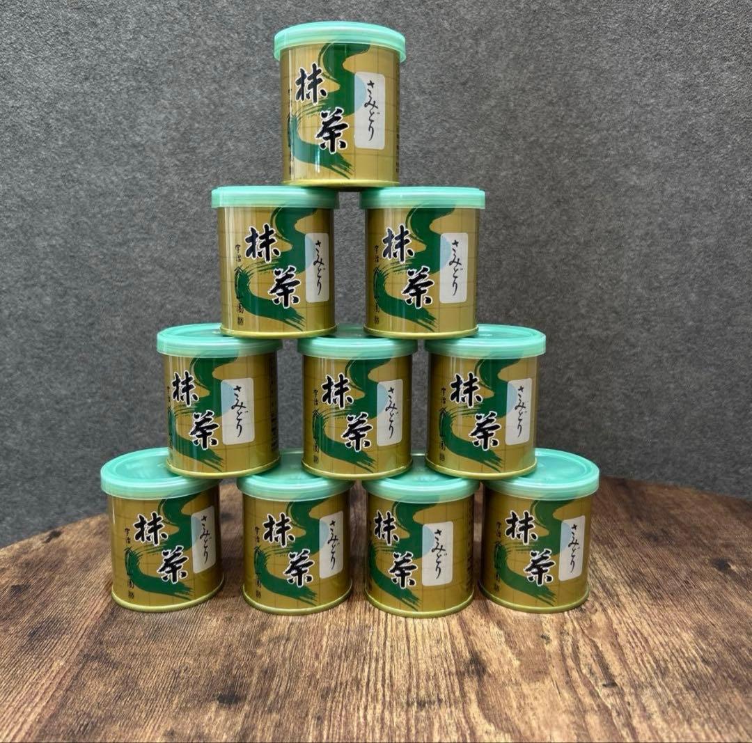 京都宇治抹茶　山政小山園さみどり30g ×10缶セット MATCHAPOWDER