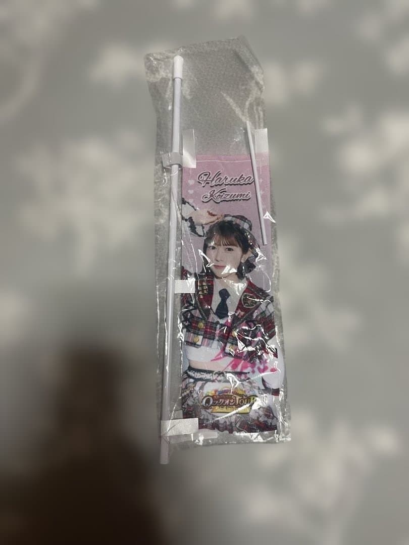 小泉遥香 チェック衣装 メンバーサイン入り♡ミニのぼり