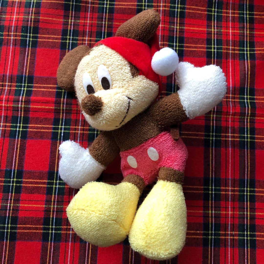 レトロ☆サンアンドスター☆MINIミニミッキーマウス☆サンタ☆ぬいぐるみ☆