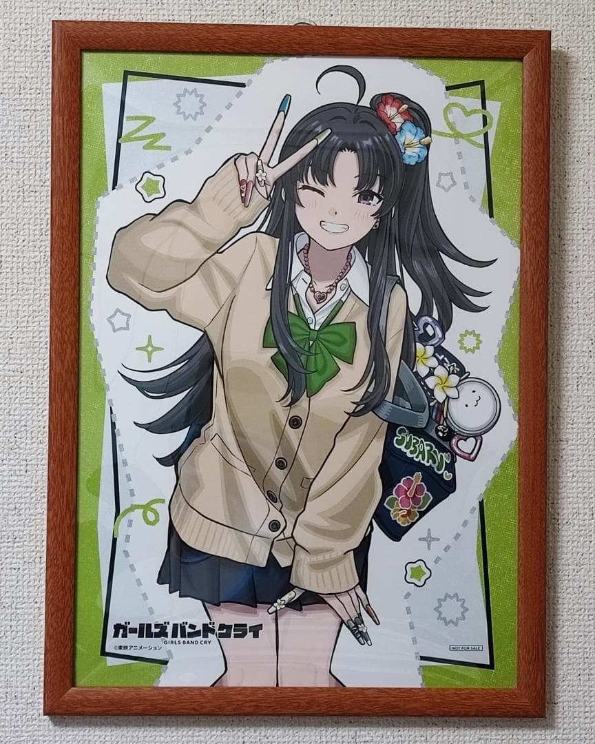 ガールズバンドクライ ボークス秋葉原 平成ギャル A3ポスター額縁付 安和すばる