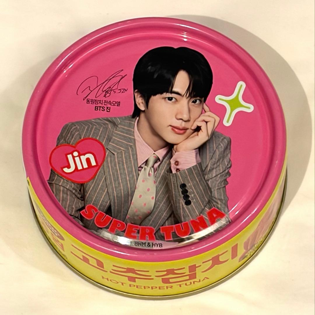 BTS☆JIN ジン ドンウォン ツナ缶 ピンク ステッカー6缶