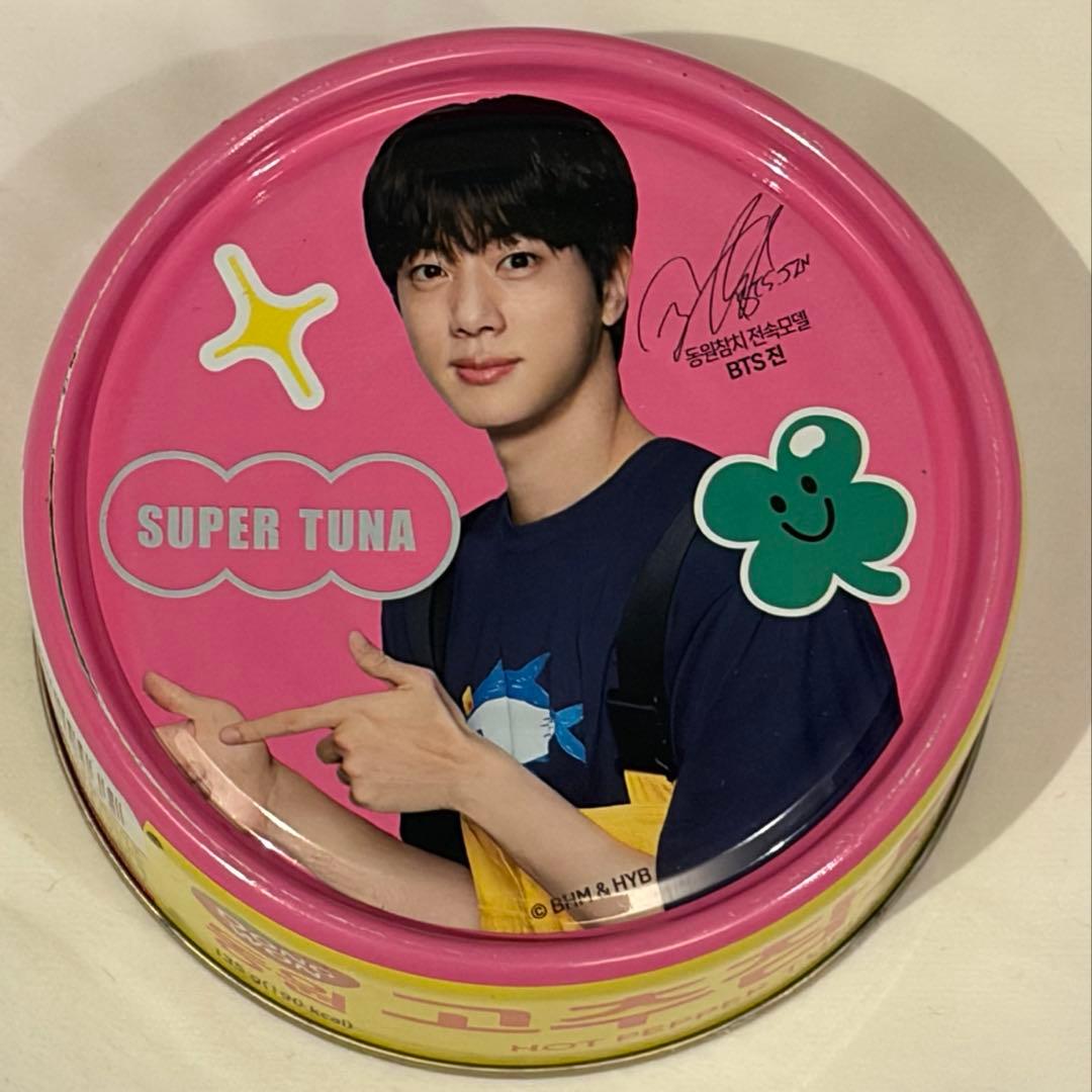 BTS☆JIN ジン ドンウォン ツナ缶 ピンク ステッカー6缶