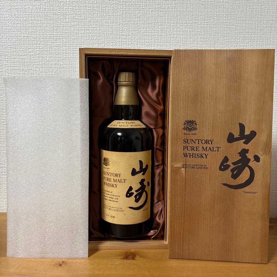 サントリーピュアモルトウイスキー　山崎　特級760ml 木箱付き　未開封❹