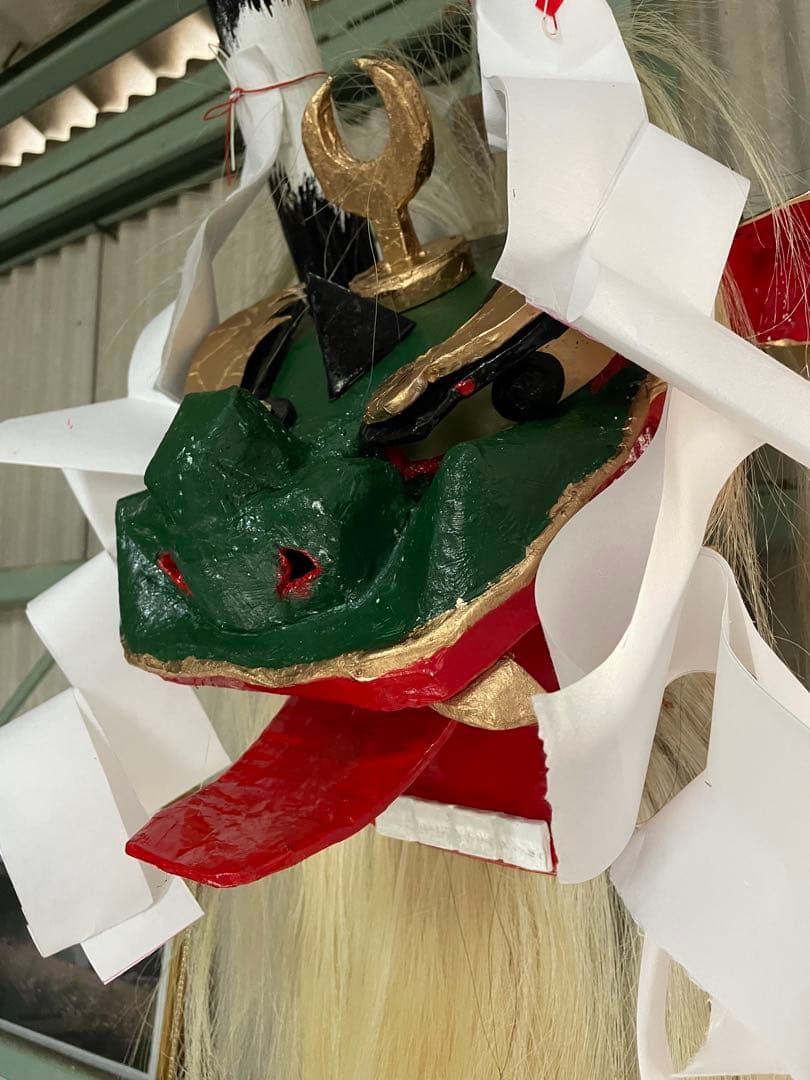 牛鬼 魔除け 新築祝 手作り・新品 伝統品 愛媛県 宇和島　白毛　馬の毛
