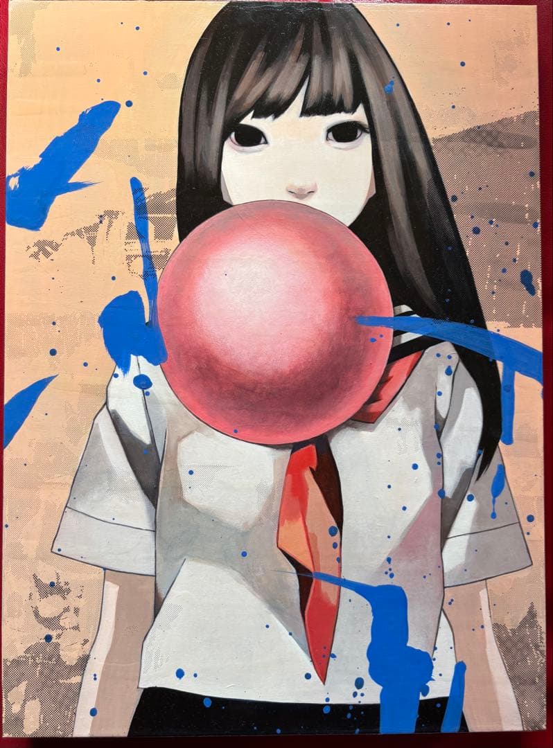 大槻香奈　「空想」　アクリル画 少女 バブルガム セーラー服