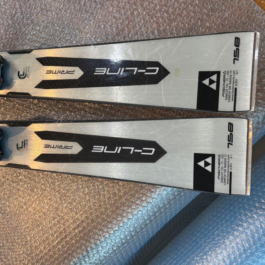 メンズ　Fischer C-LinePrime158cmスキー板　ビンディング付