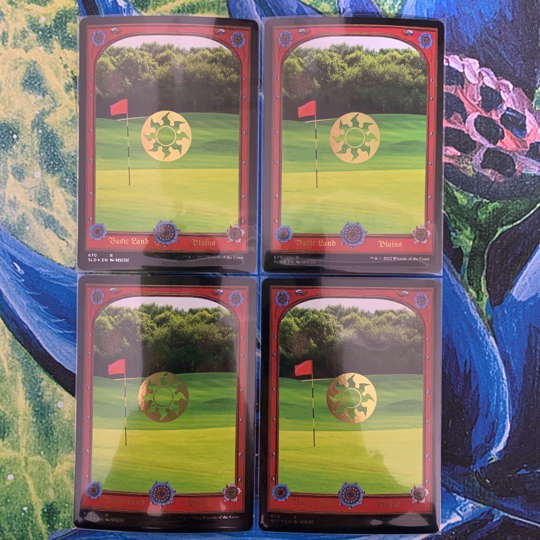 MTG　Secret Lair　平地（戦場の鍛冶場）　4枚