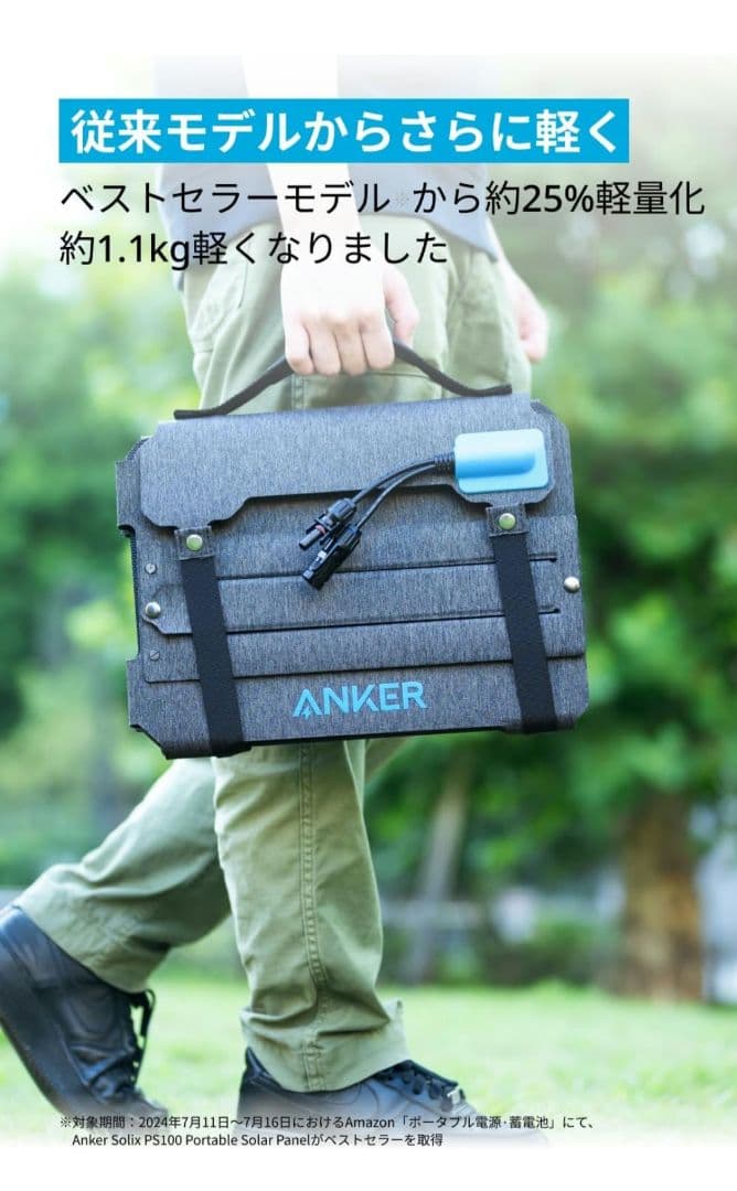 セール Anker SOLIX PS100 コンパクトポータブルソーラーパネル