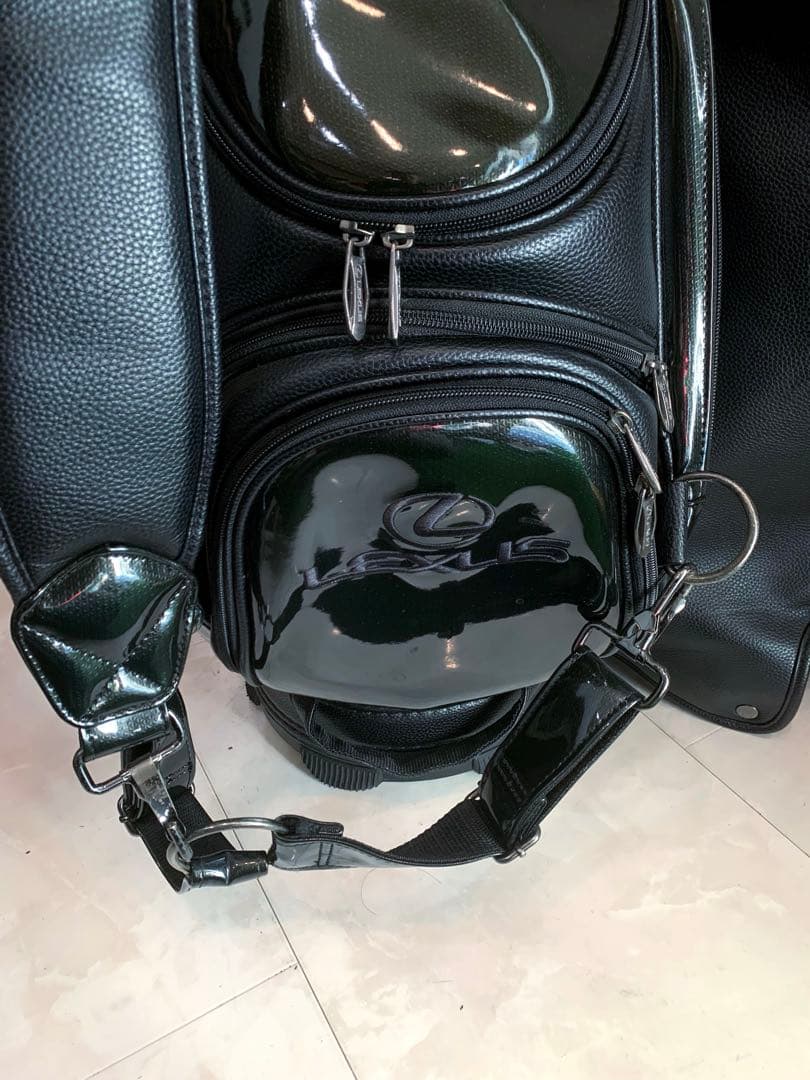 希少　完売　レクサス　LEXUS ブラック　3眼　キャディバッグ　カーボン　合皮