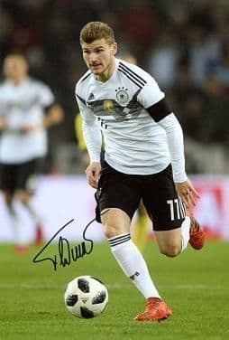 ティモ・ヴェルナー（ドイツ代表）直筆サイン入りフォト証明書付