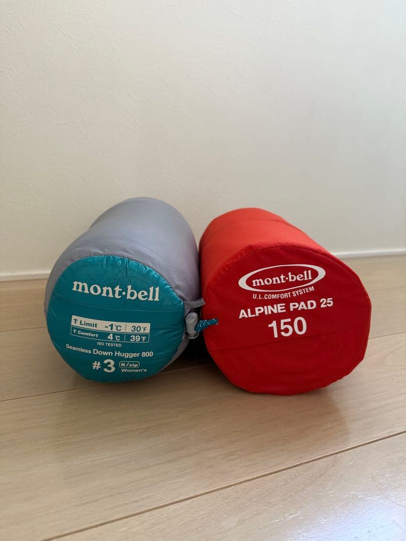 ダウンシュラフ　寝袋　ウレタンパッド